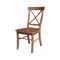 International Concepts Set of Two X-Back Chair, with Solid Wood Seat, Distressed Oak C42-613P - alternate 1